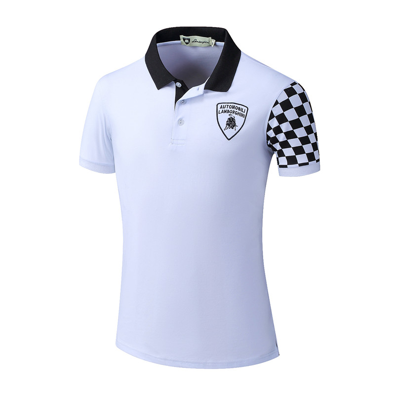 Polo Automobili Lamborghini Homme 2022 Col Contrasté Coton Slim Fit